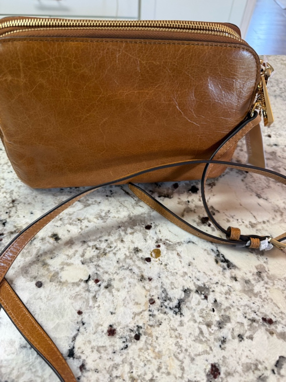 MICHAEL Michael Kors Alexis Walnut Leather Messenger - Picture 4 of 9